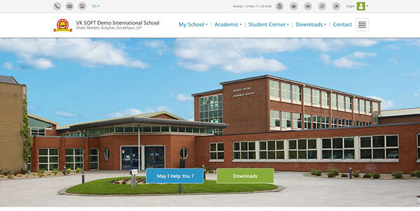 VIDYA School Website Template two with white theme